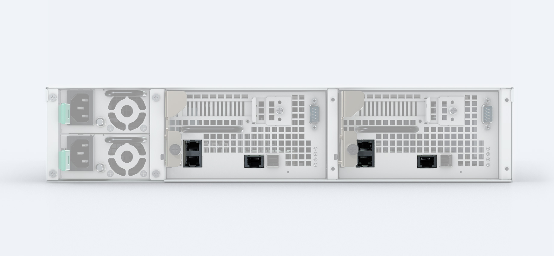 product SA3200D back view photo - 2 x 1GbE 和 1 x 10GbE